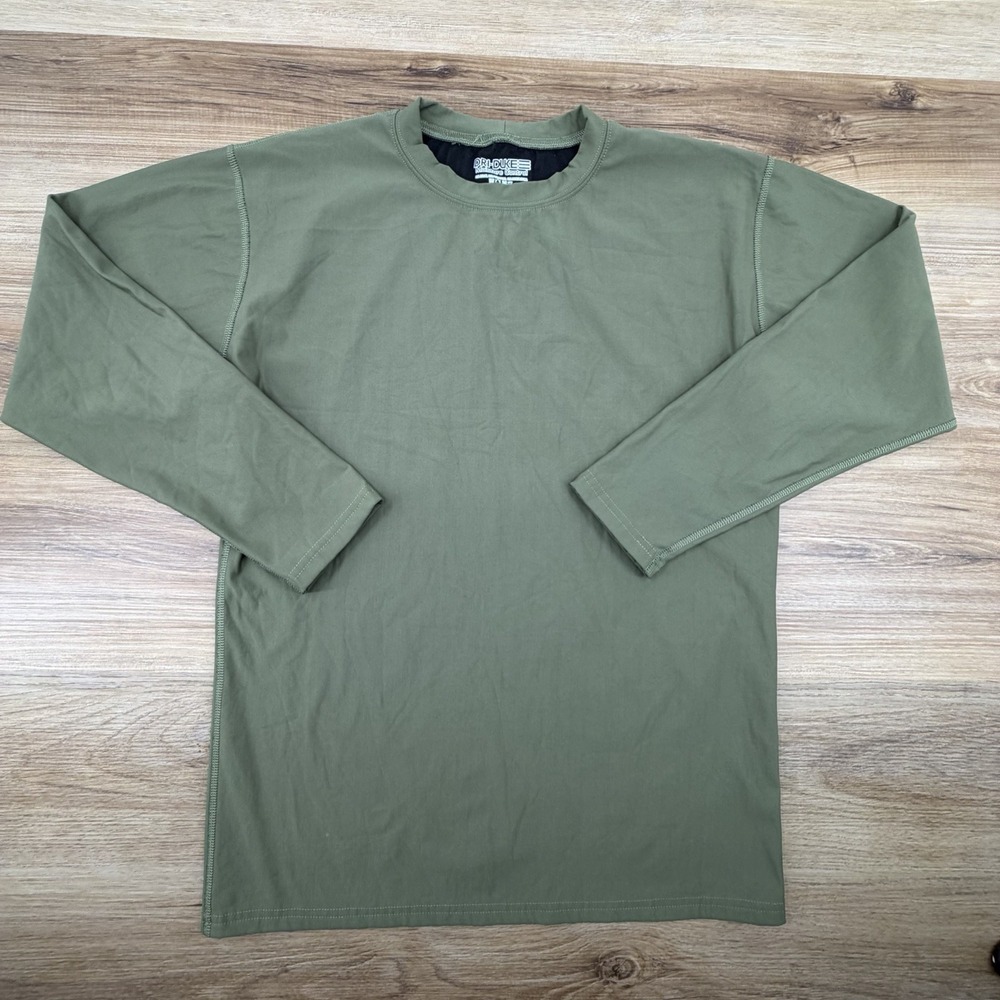DRI-DUKE Moisture Control Nylon Blend Activewear Long Sleeve Green Shirt Size‎ L